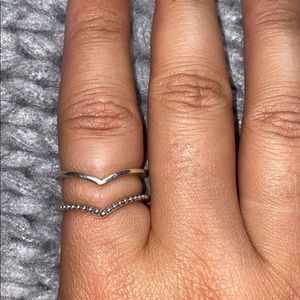 Stackable pandora rings.